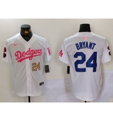 Men Los Angeles Dodgers 24 Kobe Bryant White Pink Vin 26 Kobe Patch Stitched Baseball Jersey 6 Men Los Angeles Dodgers 24 Kobe Bryant White Pink Vin 26 Kobe Patch Stitched Baseball Jersey 6