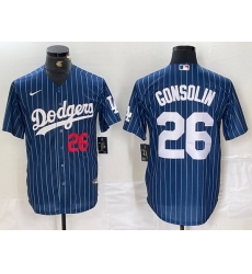 Men Los Angeles Dodgers 26 Tony Gonsolin Blue Cool Base Stitched Baseball Jersey 7 Men Los Angeles Dodgers 26 Tony Gonsolin Blue Cool Base Stitched Baseball Jersey 7