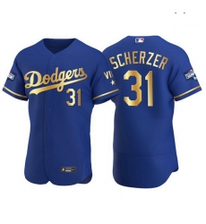 Men Los Angeles Dodgers 31 Max Scherzer Men Nike Authentic 2021 Gold Program World Series Champions MLB Jersey Royal Men Los Angeles Dodgers 31 Max Scherzer Men Nike Authentic 2021 Gold Program World Series Champions MLB Jersey Royal