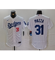 Men Los Angeles Dodgers 31 Mike Piazza White Flex Base Stitched Baseball Jersey 1 Men Los Angeles Dodgers 31 Mike Piazza White Flex Base Stitched Baseball Jersey 1