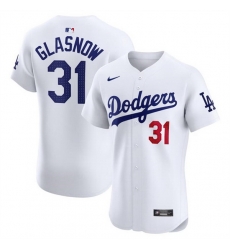 Men Los Angeles Dodgers 31 Tyler Glasnow White 2024 Home Elite Stitched Jersey Men Los Angeles Dodgers 31 Tyler Glasnow White 2024 Home Elite Stitched Jersey
