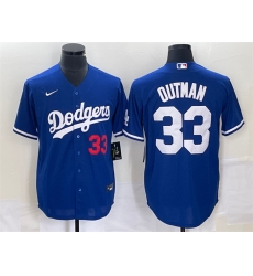 Men Los Angeles Dodgers 33 James Outman Royal Cool Base Stitched Baseball Jersey Men Los Angeles Dodgers 33 James Outman Royal Cool Base Stitched Baseball Jersey