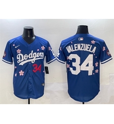 Men Los Angeles Dodgers 34 Fernando Valenzuela Royal 2025 Tokyo Series Limited Stitched Baseball Jersey 330