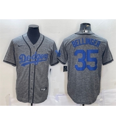 Men Los Angeles Dodgers 35 Cody Bellinger Grey Cool Base Stitched Jersey Men Los Angeles Dodgers 35 Cody Bellinger Grey Cool Base Stitched Jersey