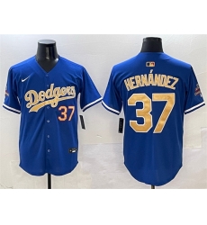 Men Los Angeles Dodgers 37 Teoscar Hernandez Royal 2025 Gold Collection Limited Stitched Baseball Jersey Men Los Angeles Dodgers 37 Teoscar Hernandez Royal 2025 Gold Collection Limited Stitched Baseball Jersey