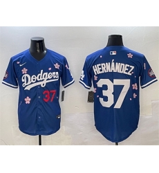 Men Los Angeles Dodgers 37 Teoscar Hernandez Royal 2025 Tokyo Series Limited Stitched Baseball Jersey