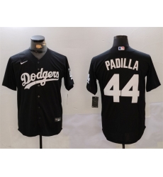 Men Los Angeles Dodgers 44 Vicente Padilla Black Cool Base Stitched Baseball Jersey Men Los Angeles Dodgers 44 Vicente Padilla Black Cool Base Stitched Baseball Jersey