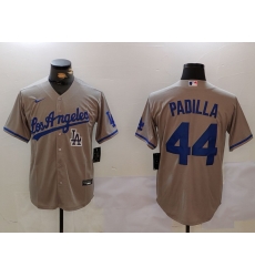 Men Los Angeles Dodgers 44 Vicente Padilla Grey Cool Base Stitched Baseball Jersey 2 Men Los Angeles Dodgers 44 Vicente Padilla Grey Cool Base Stitched Baseball Jersey 2