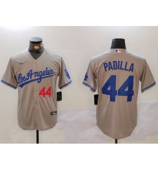 Men Los Angeles Dodgers 44 Vicente Padilla Grey Cool Base Stitched Baseball Jersey 6 Men Los Angeles Dodgers 44 Vicente Padilla Grey Cool Base Stitched Baseball Jersey 6