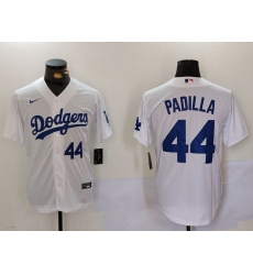 Men Los Angeles Dodgers 44 Vicente Padilla White Cool Base Stitched Baseball Jersey 2 Men Los Angeles Dodgers 44 Vicente Padilla White Cool Base Stitched Baseball Jersey 2