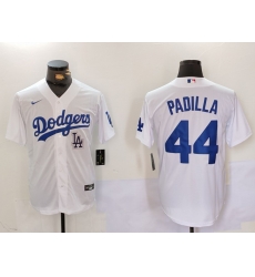 Men Los Angeles Dodgers 44 Vicente Padilla White Cool Base Stitched Baseball Jersey 5 Men Los Angeles Dodgers 44 Vicente Padilla White Cool Base Stitched Baseball Jersey 5