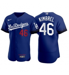 Men Los Angeles Dodgers 46 Craig Kimbrel Royal City Connect Flex Base Stitched jersey Men Los Angeles Dodgers 46 Craig Kimbrel Royal City Connect Flex Base Stitched jersey