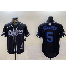 Men Los Angeles Dodgers 5 Freddie Freeman Black 2024 World Series Champions Limited Stitched Baseball Jersey Men Los Angeles Dodgers 5 Freddie Freeman Black 2024 World Series Champions Limited Stitched Baseball Jersey
