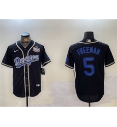 Men Los Angeles Dodgers 5 Freddie Freeman Black 2024 World Series Cool Base Stitched Baseball Jersey Men Los Angeles Dodgers 5 Freddie Freeman Black 2024 World Series Cool Base Stitched Baseball Jersey