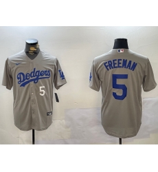 Men Los Angeles Dodgers 5 Freddie Freeman Grey 2024 World Series Cool Base Stitched Baseball Jersey 1 Men Los Angeles Dodgers 5 Freddie Freeman Grey 2024 World Series Cool Base Stitched Baseball Jersey 1