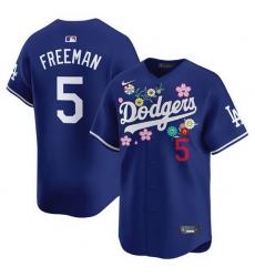 Men Los Angeles Dodgers 5 Freddie Freeman Royal Takashi Murakami 2025 Vapor Limited Stitched Baseball Jersey