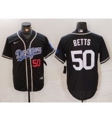 Men Los Angeles Dodgers 50 Mookie Betts Black Fashion Cool Base Stitched Baseball Jersey 3 Men Los Angeles Dodgers 50 Mookie Betts Black Fashion Cool Base Stitched Baseball Jersey 3