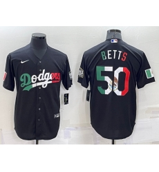 Men Los Angeles Dodgers 50 Mookie Betts Black Mexico Cool Base Stitched Baseball Jersey Men Los Angeles Dodgers 50 Mookie Betts Black Mexico Cool Base Stitched Baseball Jersey