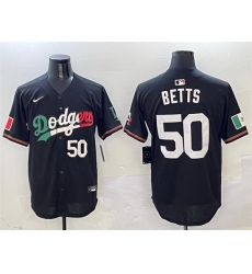Men Los Angeles Dodgers 50 Mookie Betts Black Mexico Flag Limited Stitched Baseball Jersey Men Los Angeles Dodgers 50 Mookie Betts Black Mexico Flag Limited Stitched Baseball Jersey