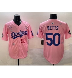 Men Los Angeles Dodgers 50 Mookie Betts Pink 2025 Tokyo Series Limited Stitched Baseball Jersey Men Los Angeles Dodgers 50 Mookie Betts Pink 2025 Tokyo Series Limited Stitched Baseball Jersey