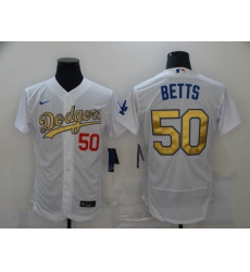Men Los Angeles Dodgers 50 Mookie Betts White Gold 2020 Nike Flexbase Jersey Men Los Angeles Dodgers 50 Mookie Betts White Gold 2020 Nike Flexbase Jersey