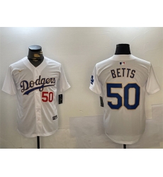 Men Los Angeles Dodgers 50 Mookie Betts White Gold Home Limited Stitched Baseball Jersey Men Los Angeles Dodgers 50 Mookie Betts White Gold Home Limited Stitched Baseball Jersey