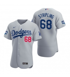 Men Los Angeles Dodgers 68 Ross Stripling Gray 2020 World Series Champions Flex Base Jersey Men Los Angeles Dodgers 68 Ross Stripling Gray 2020 World Series Champions Flex Base Jersey