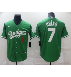Men Los Angeles Dodgers 7 Julio Urias Green Stitched Baseball Jerse Men Los Angeles Dodgers 7 Julio Urias Green Stitched Baseball Jerse