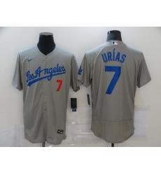 Men Los Angeles Dodgers 7 Julio Urias Grey Stitched MLB Cool Base Nike Jersey Men Los Angeles Dodgers 7 Julio Urias Grey Stitched MLB Cool Base Nike Jersey