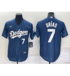 Men Los Angeles Dodgers 7 Julio Urias Navy Cool Base Stitched Baseball Jersey Men Los Angeles Dodgers 7 Julio Urias Navy Cool Base Stitched Baseball Jersey