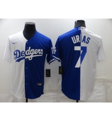 Men Los Angeles Dodgers 7 Julio Urias White Blue Split Cool Base Stitched Baseball Jerseys Men Los Angeles Dodgers 7 Julio Urias White Blue Split Cool Base Stitched Baseball Jerseys