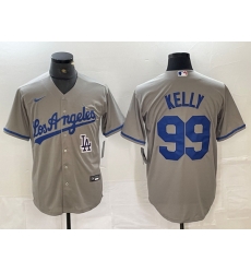 Men Los Angeles Dodgers 99 Joe Kelly Grey Stitched Jersey Men Los Angeles Dodgers 99 Joe Kelly Grey Stitched Jersey