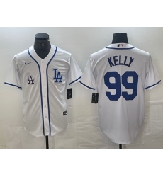 Men Los Angeles Dodgers 99 Joe Kelly White City Connect Cool Base Stitched Baseball Jersey 1 Men Los Angeles Dodgers 99 Joe Kelly White City Connect Cool Base Stitched Baseball Jersey 1