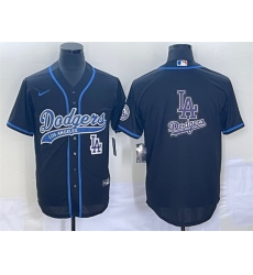 Men Los Angeles Dodgers Black Team Big Logo With Patch Cool Base Stitched Baseball Jerseys Men Los Angeles Dodgers Black Team Big Logo With Patch Cool Base Stitched Baseball Jerseys