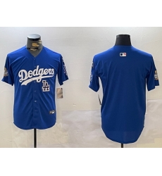 Men Los Angeles Dodgers Blank Blue 2024 World Series With No 34 Patch Home Limited Stitched Baseball Jersey Men Los Angeles Dodgers Blank Blue 2024 World Series With No 34 Patch Home Limited Stitched Baseball Jersey