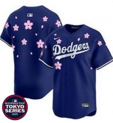 Men Los Angeles Dodgers Blank Blue 2025 Tokyo Series Limited Stitched Baseball Jersey Men Los Angeles Dodgers Blank Blue 2025 Tokyo Series Limited Stitched Baseball Jersey