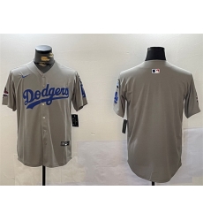 Men Los Angeles Dodgers Blank Grey 2024 World Series Champions With Fernando Memorial Patch Limited Stitched Baseball Jersey Men Los Angeles Dodgers Blank Grey 2024 World Series Champions With Fernando Memorial Patch Limited Stitched Baseball Jersey