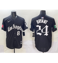 Men Los Angeles Dodgers Front 8 Back 24 Kobe Bryant Black Mexico 2025 LA Gothic Style With Fernando Patch Vapor Premier Limited Stitched Baseball Jersey Men Los Angeles Dodgers Front 8 Back 24 Kobe Bryant Black Mexico 2025 LA Gothic Style With Fernando Patch Vapor Premier Limited Stitched Baseball Jersey
