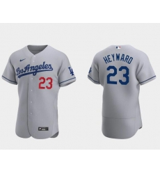 Men Los Angeles Dodgers Jason Heyward #23 Grey Flex Base Stitched MLB jersey Men Los Angeles Dodgers Jason Heyward #23 Grey Flex Base Stitched MLB jersey