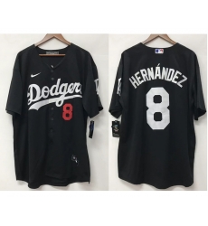 Men Los Angeles Dodgers Kike Enrique Hernandez #8 Black FLex Base Stitched Baseball Jersey Men Los Angeles Dodgers Kike Enrique Hernandez #8 Black FLex Base Stitched Baseball Jersey