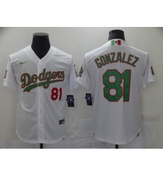 Men Los Angeles Dodgers MexicanLuis Gonzalez 81 World Series White MLB Jersey Men Los Angeles Dodgers MexicanLuis Gonzalez 81 World Series White MLB Jersey