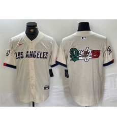 Men Los Angeles Dodgers Team Big Logo Cream Stitched Baseball Jersey 1 Men Los Angeles Dodgers Team Big Logo Cream Stitched Baseball Jersey 1