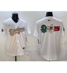 Men Los Angeles Dodgers Team Big Logo White 2025 Gold Collection Limited Stitched Baseball Jersey 001