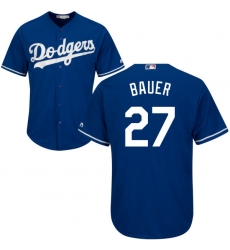 Men Los Angeles Dodgers Trevor Bauer Blue Cool Base Jersey Men Los Angeles Dodgers Trevor Bauer Blue Cool Base Jersey