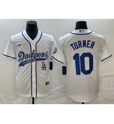 Men's Los Angeles Dodgers #10 Justin Turner White With Patch Cool Base Stitched Baseball Jersey Men's Los Angeles Dodgers #10 Justin Turner White With Patch Cool Base Stitched Baseball Jersey