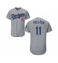 Mens Los Angeles Dodgers 11 A J Pollock Gray Alternate Flex Base Authentic Collection Baseball Jersey Mens Los Angeles Dodgers 11 A J Pollock Gray Alternate Flex Base Authentic Collection Baseball Jersey