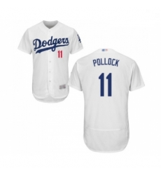 Mens Los Angeles Dodgers 11 A J Pollock White Home Flex Base Authentic Collection Baseball Jersey Mens Los Angeles Dodgers 11 A J Pollock White Home Flex Base Authentic Collection Baseball Jersey