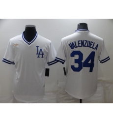 Men's Los Angeles Dodgers #34 Toro Valenzuela White Stitched Baseball Jersey Men's Los Angeles Dodgers #34 Toro Valenzuela White Stitched Baseball Jersey