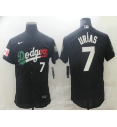 Men's Los Angeles Dodgers #7 Julio Urias Black Mexico 2020 World Series Flex Base Nike Jersey Men's Los Angeles Dodgers #7 Julio Urias Black Mexico 2020 World Series Flex Base Nike Jersey