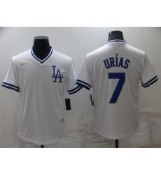 Men's Los Angeles Dodgers #7 Julio Urias White Stitched Baseball Jersey Men's Los Angeles Dodgers #7 Julio Urias White Stitched Baseball Jersey